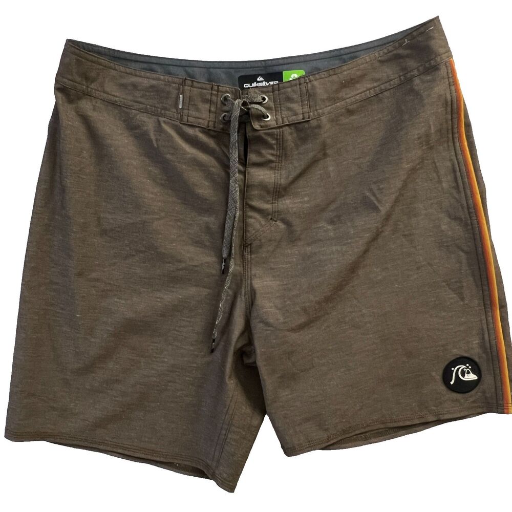 Quiksilver Mens Boardshorts Swim Trunks 33 Highline Recycled Poly Hemp blend